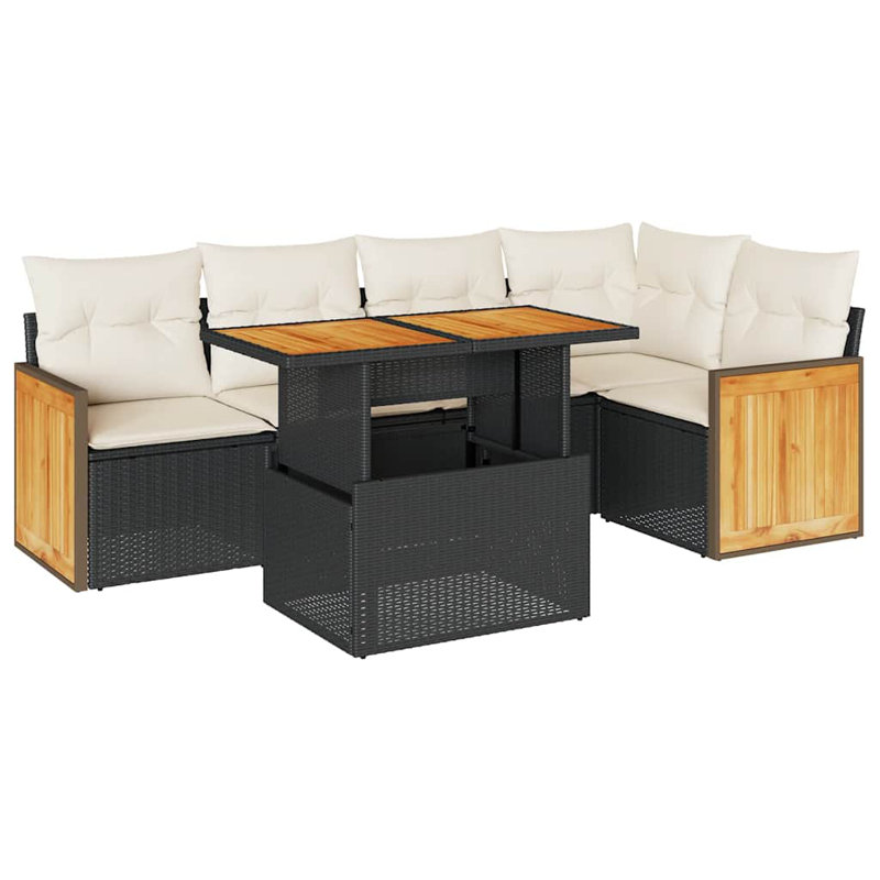Vidaxl Garden Sofa Set Black