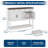 47 Inch Farmhouse Buffet Sideboard Cabinet with 4 Barn Doors and Open Shelf, Wood Storage Console Table-1557938379
