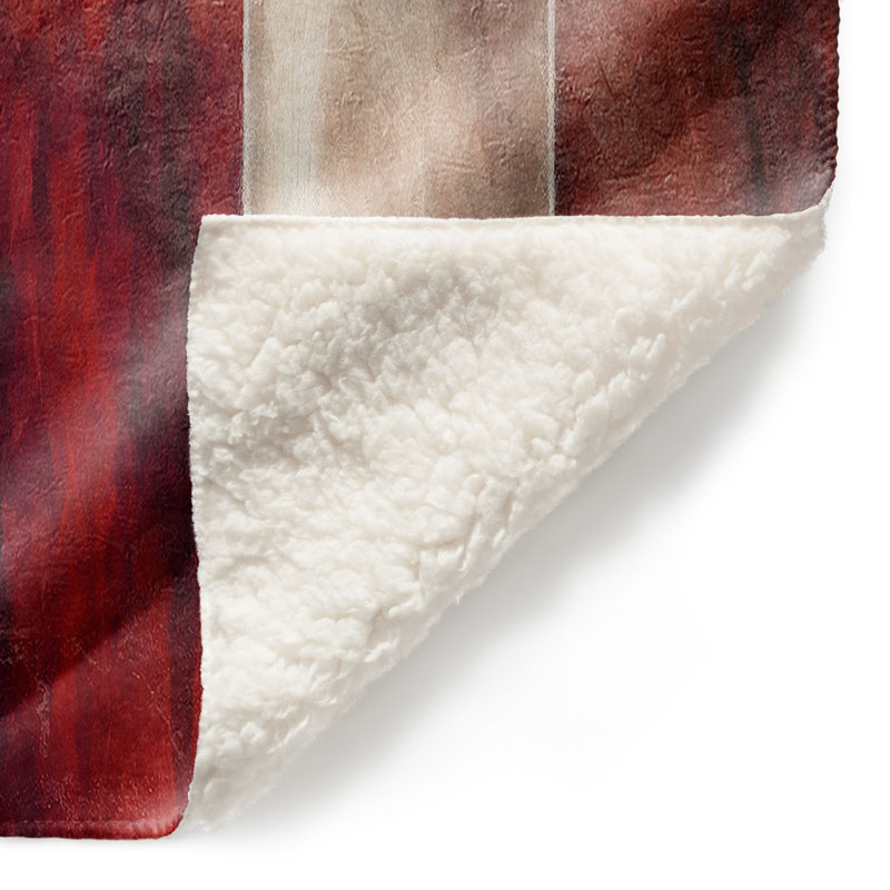 Couverture douce en sherpa, 51 po x 60 po, Rouge