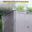 La poubelle contient 2 poubelles en métal pour le rangement des ordures, en acier inoxydable galvanisé, une remise pour la cour de jardin grise