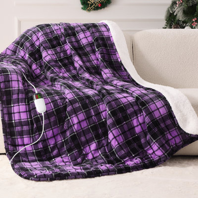Couverture chauffante lestée - Coussin chauffant électrique 2-en-1, 10 niveaux de chaleur, arrêt automatique 1-8H, cadeau pour maman, papa, partenaire et couple