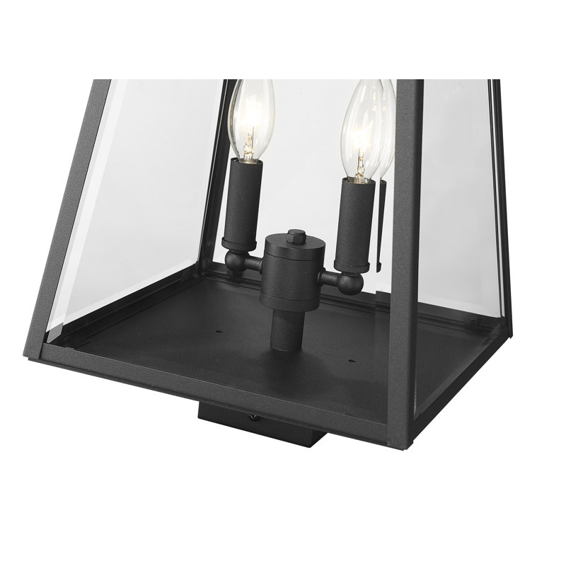 Tête de lanterne noire 1 lumière H 18,5 po