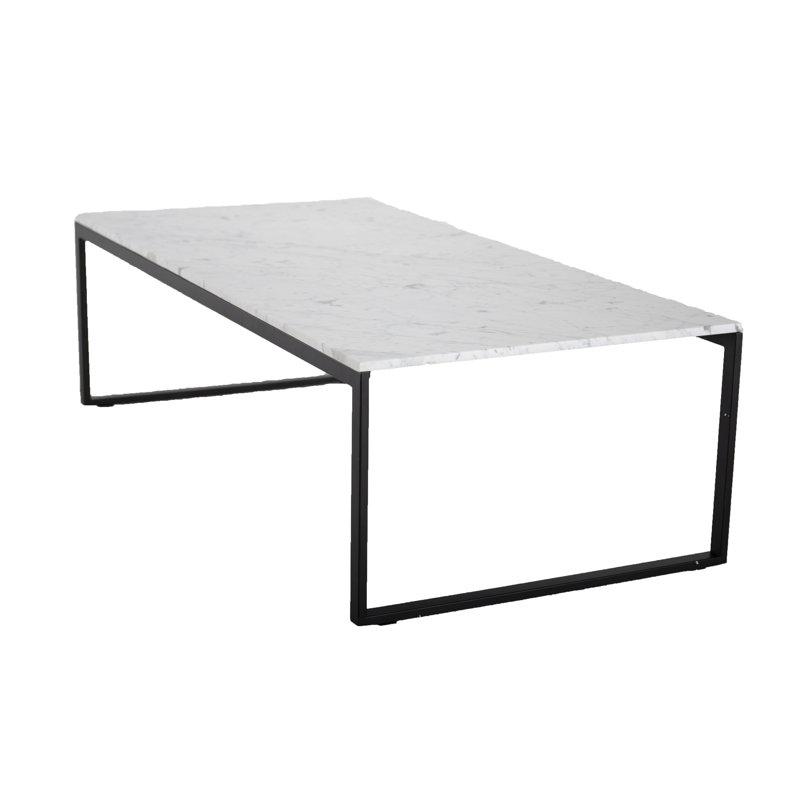 Avondale Sled Coffee Table, White, Black