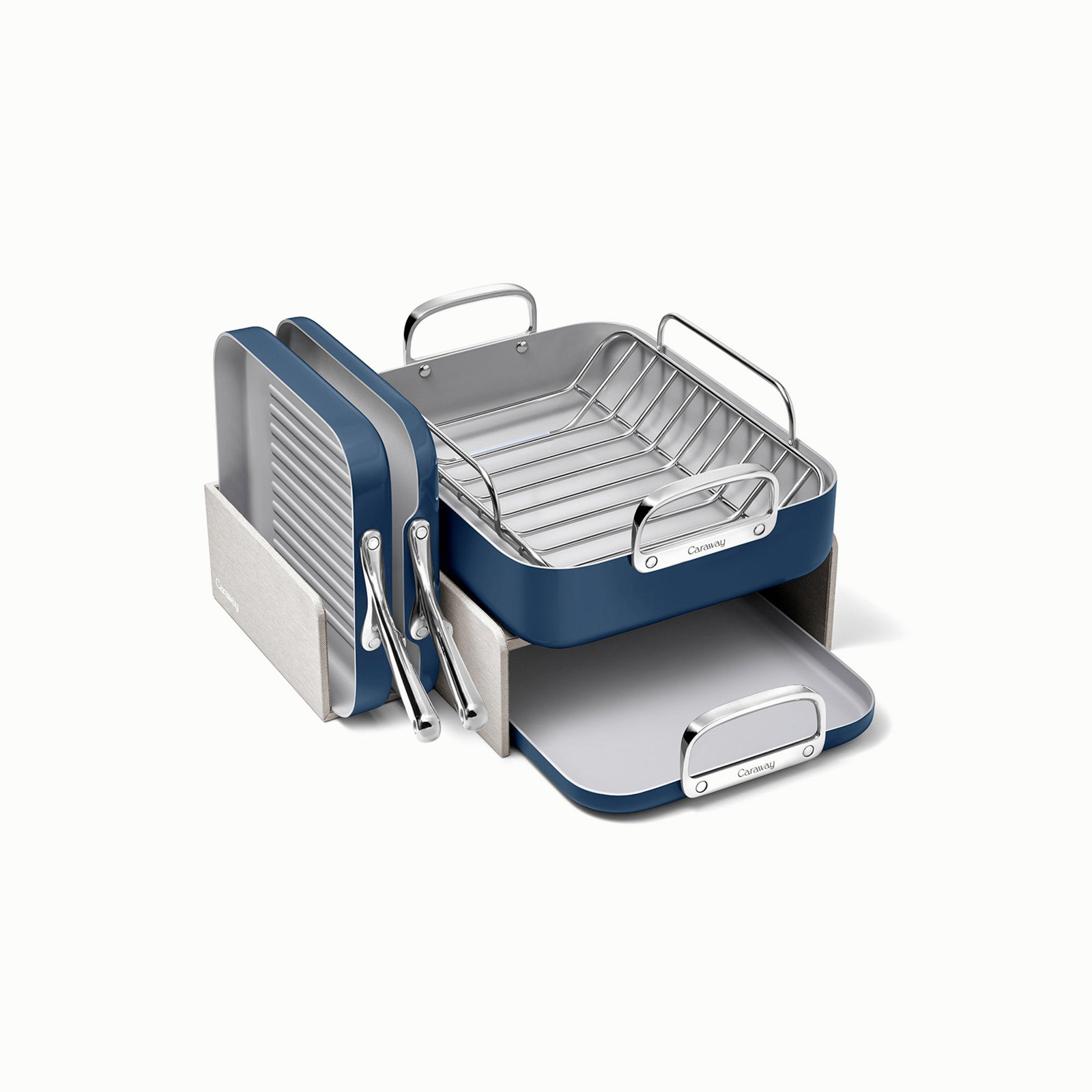 Caraway 5-Piece Square Cookware Set, Navy