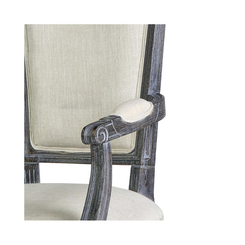 French Fabric Arm Chair in Ivory