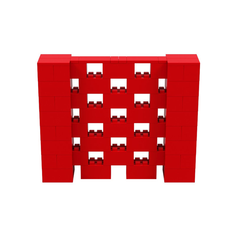 Ensemble mural 4 po de haut Everblock, Rouge, 60"