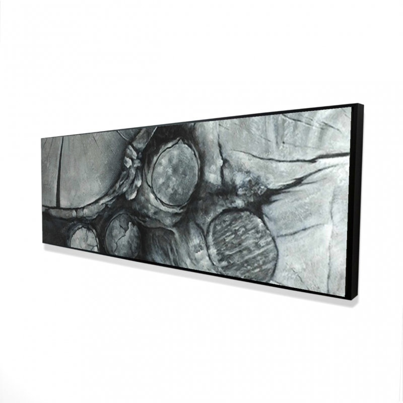 «Textured Wooden Logs» sur toile, H 16 po x l 48 po