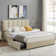 Cahlin Bed Frame With Storage Drawer Upholstered Adjustable Headboard Platform Storage Bed No Box Sp