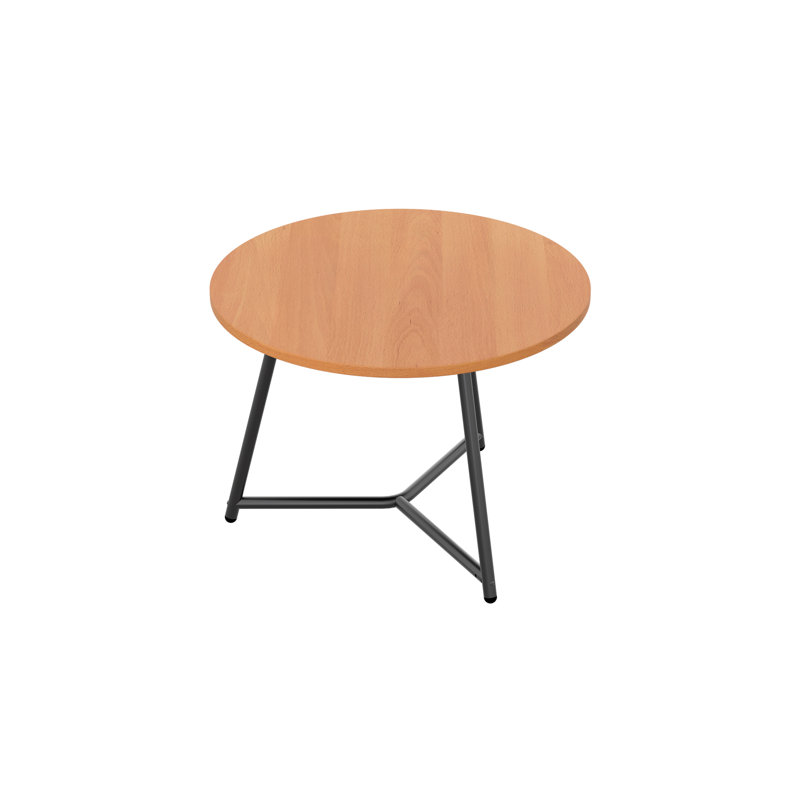 Three Leg Coffee Table, 43.5cm H x 60cm W x 60cm D, Beech