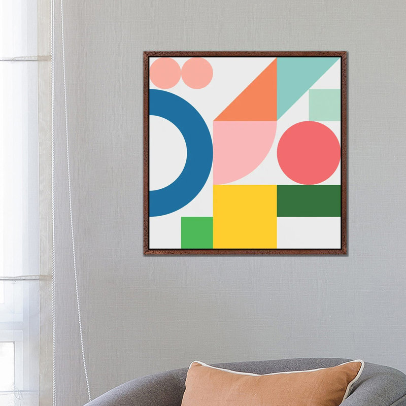 Playpark III - Print on Canvas, Brown Framed, 66.04 cm H x 66.04 cm W
