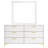 Dle Wide Dresser With Mirror, Gold Bracket Legs, Modern White Finish-117056032