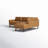 Canapé modulaire en cuir Bernis, brun-78585007