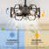 19" Crystal Ceiling Fan With Lights And Remote Control, 6-Speed DC Motor Ceiling Lighting