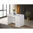 1Pc Glam Makeup Vanity Table Glass Top 5 Drawers Crystal Knobs White Wooden Bedroom Furniture White-1731922627