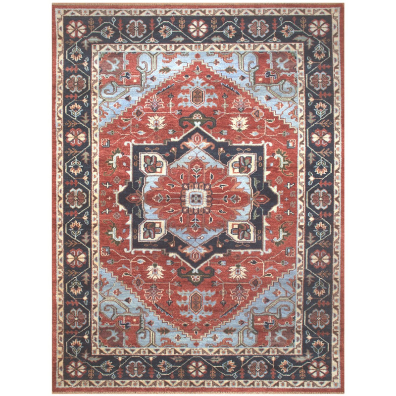 Tapis rectangulaire unique de 9 pi 1 po x 11 pi 11 po
