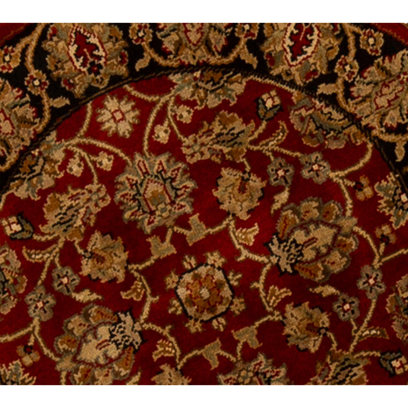High-Quality Hand-Knotted Red And Black Area Rug