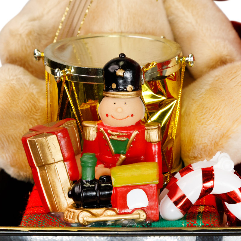 Animated And Musical Santa Driving Vintage Car Christmas Decoration - 31"