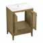 Meuble-lavabo simple 24 po avec plateau en céramique Mericle