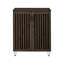Armoire de rangement pour chaussures 2 portes, chêne fumé