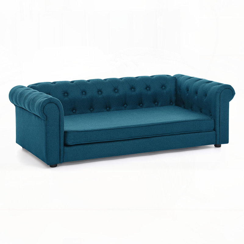 Rectangular Dog Pet Bed,Dog Sofa Bed, Dark Blue