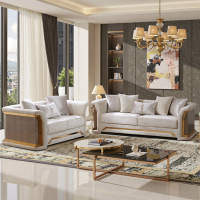 Milthon Tuxedo Living Room Set