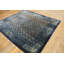 Antique Square Shape Blue Color Geometric Chinese Baotou Wool Pile Rug