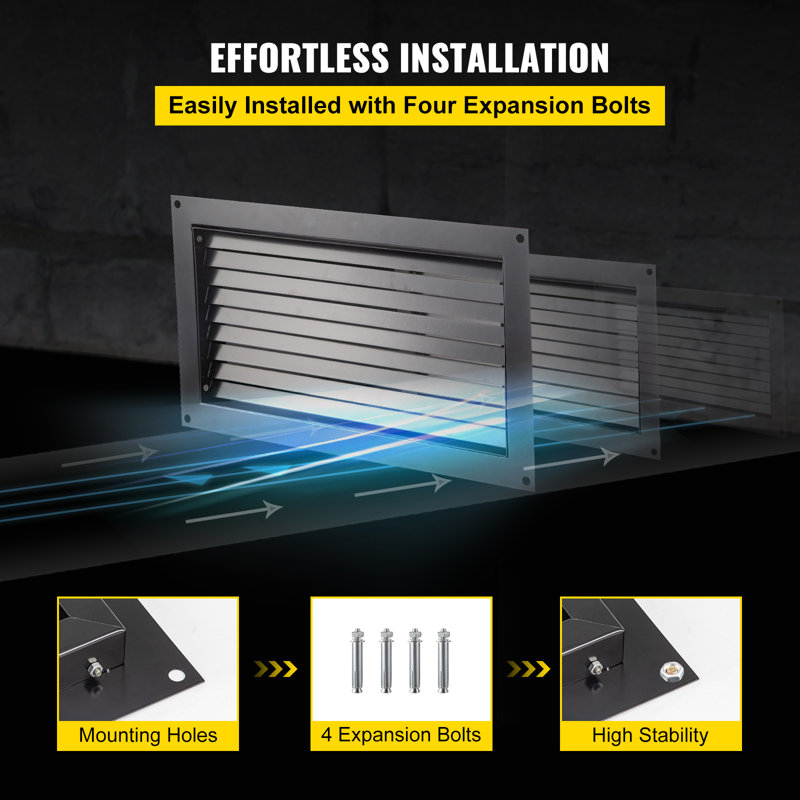 VEVOR 1'' W x 18'' L Powder Coated Steel Vent Cover