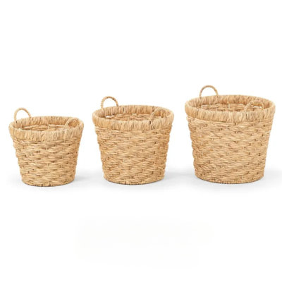 Jacinthe Handwoven Bushel Basket - Set of 3