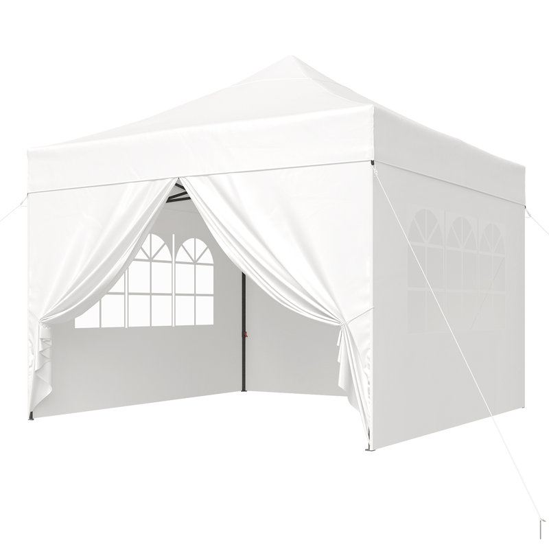 Pop Up Gazebo with Sides Waterproof Outdoor Canopy with Wheeled Carry bag Heavy Duty Instant Shelter for Garden Party BBQ