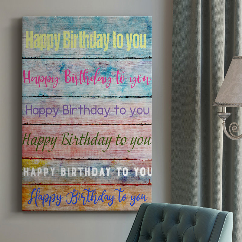 «Birthday Song» - reproduction sur toile tendue, H 12 po x l 8 po x P 1,5 po