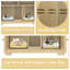 Brown Indoor Cat House Side Table With Litter Box Enclosure For 2 Cats