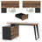 L-Shaped Computer Desk with Storage Cabinet and Drawers, Corner Home Office Desk with Flexible Workspace Design-534394091