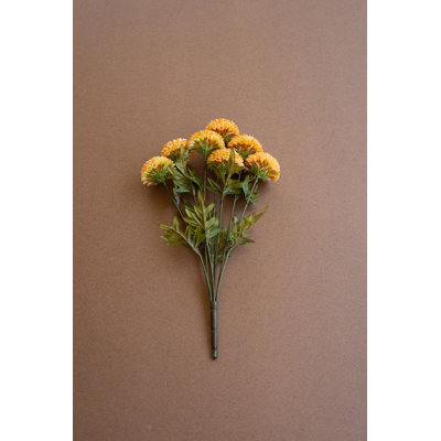  Ensemble de sept dahlias artificiels H 18 po - jaune (6 x ensemble de 7)