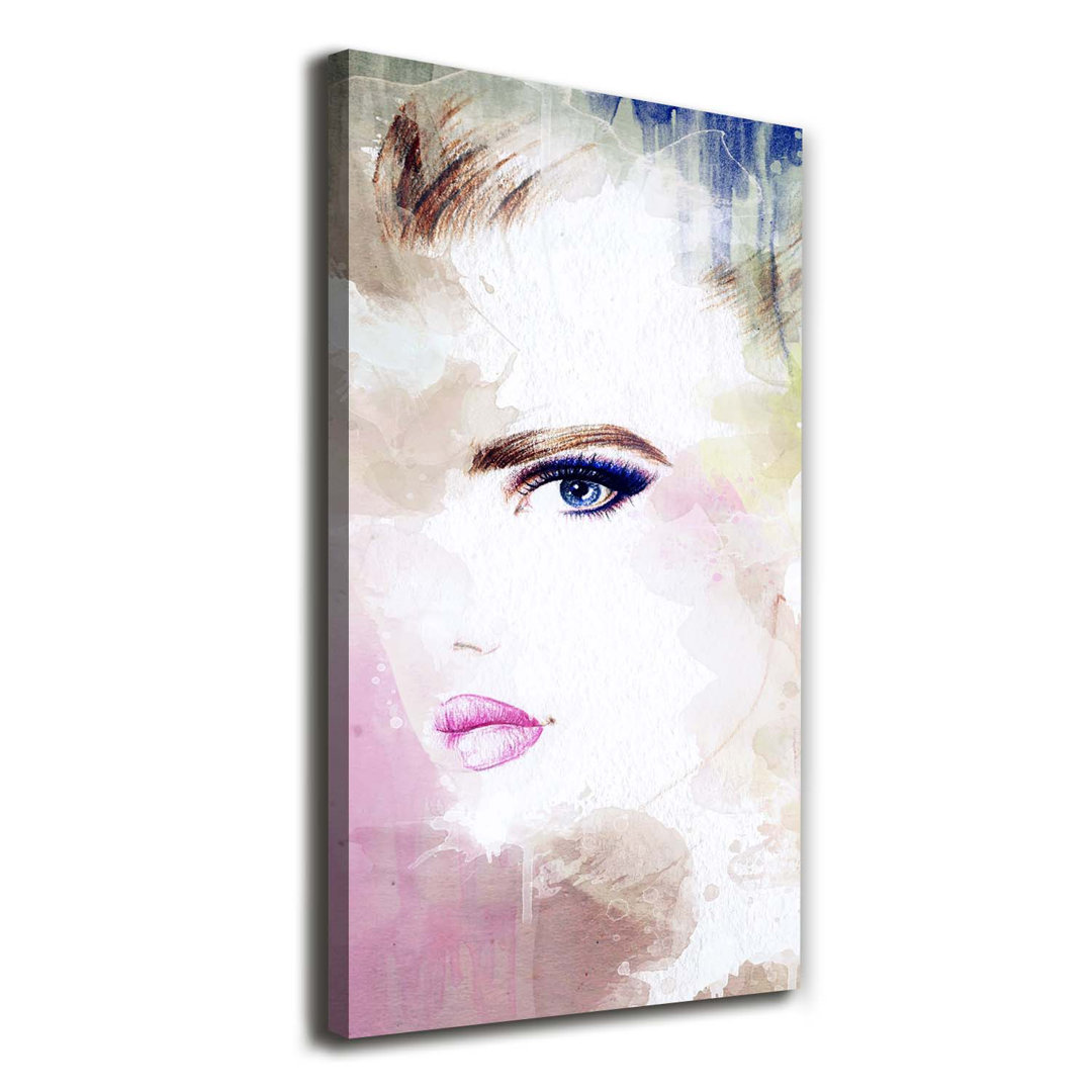 Abstraktion einer Frau - Wrapped Canvas Kunstdruck