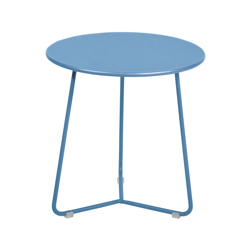 Table d'appoint en acier thermolaqué Cocotte, H 14 po x L 13,5 po x l 13,5 po, Bleu maya