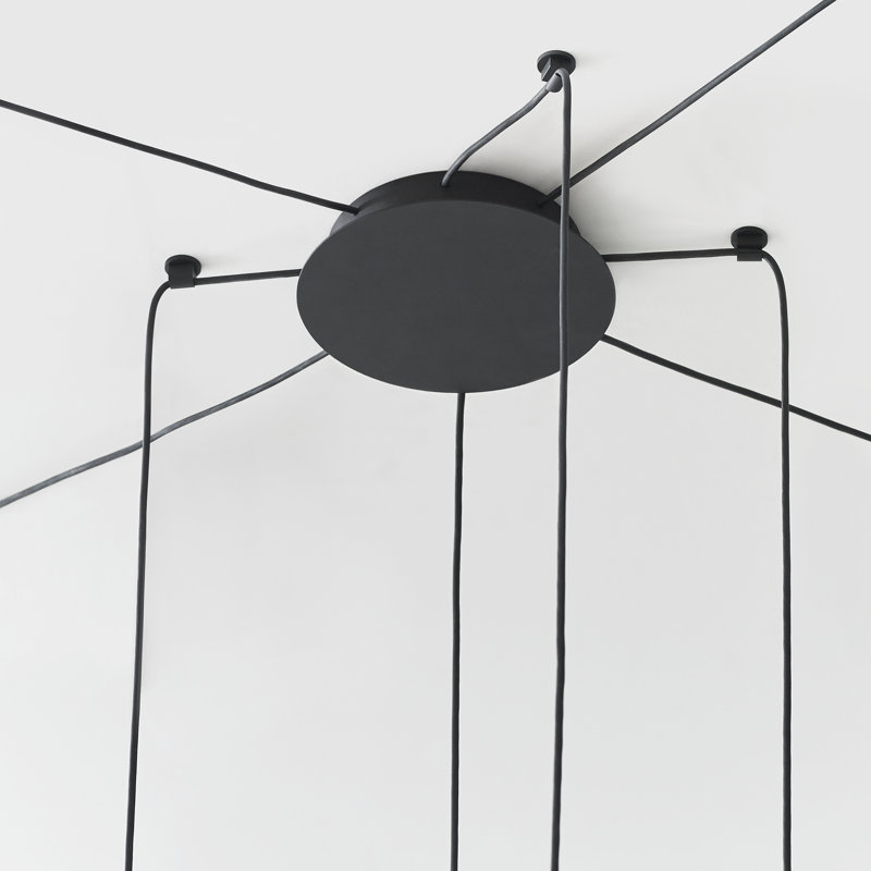 Cupola 8 - Light LED Pendant, Nightshade Black