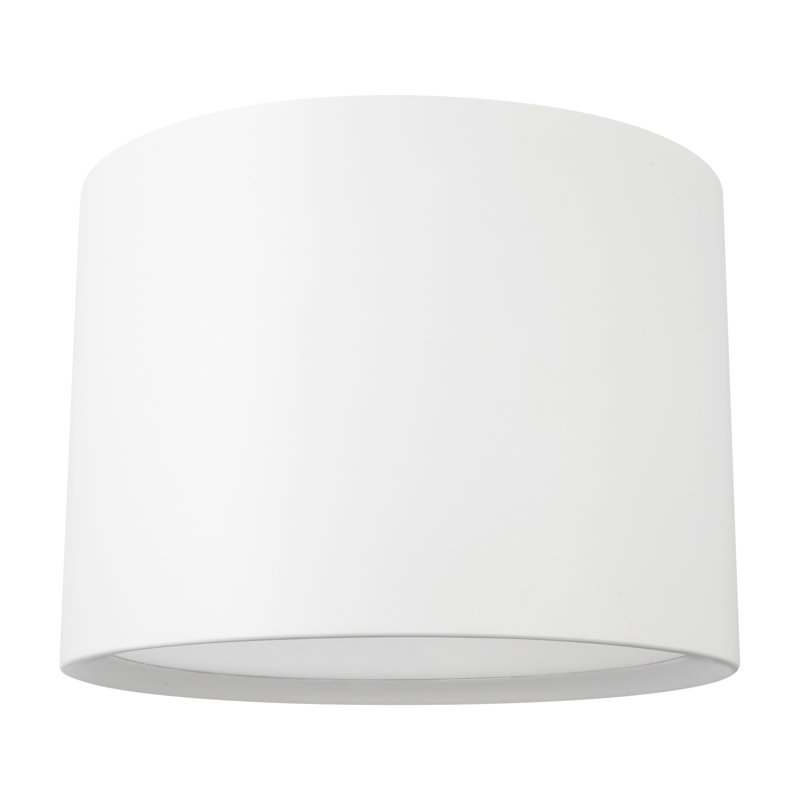 Uma 15-in Black dimmable LED Semi-Flush Mount, White