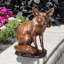 The Observant Sitting Fox Garden Statue
