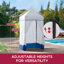 Tente à auvent escamotable Sunjoy 4 pi x 4 pi, pavillon de jardin escamotable d'extérieur instantané, tente de changement d'intimité portable avec parois latérales-111159977