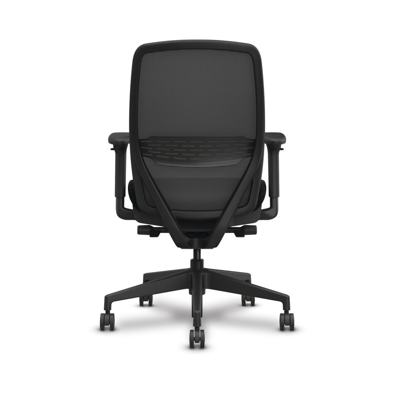 Black Mesh Adjustable Task Chair with Swivel Base