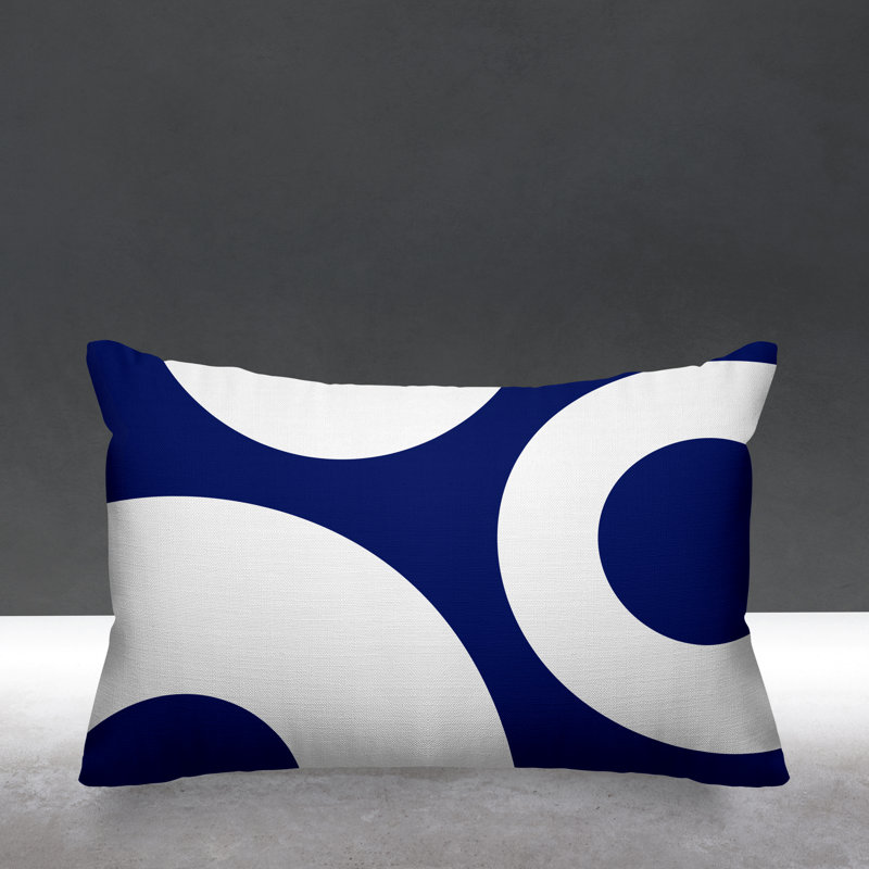 Coussin lombaire intérieur / extérieur Luella, Bleu marine