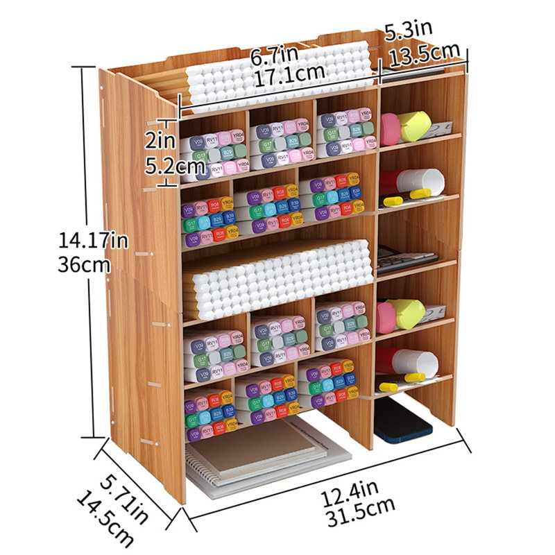 Manufactured Wood Desk Organiser
