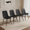 Chaise rembourrée en similicuir moderne