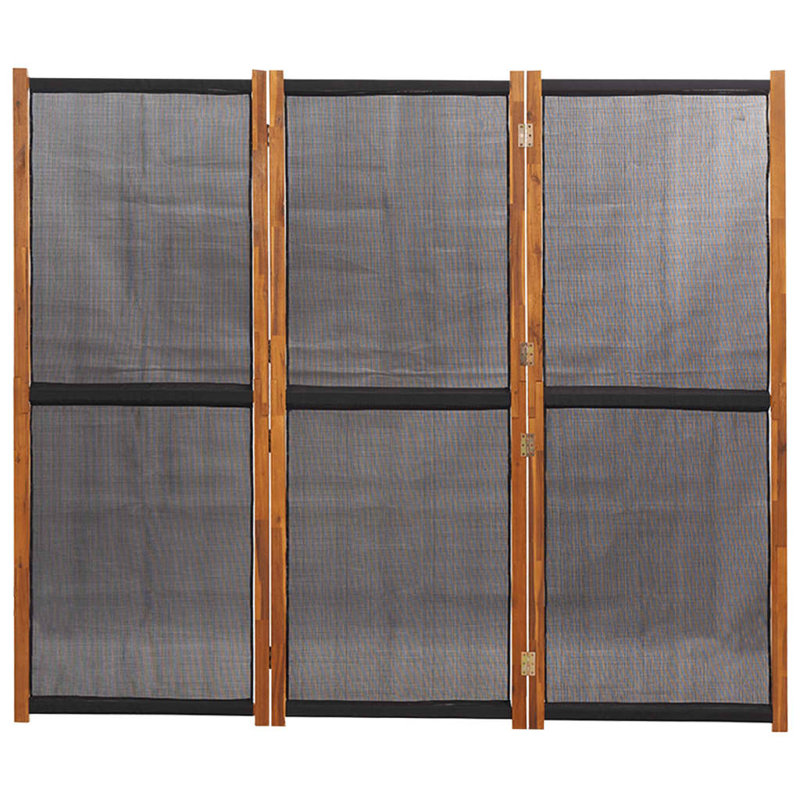 Metoyer 210cm W x 180cm H 3 - Panel Solid Wood Folding Room Divider