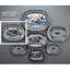 Plateau en porcelaine bleu et blanc 16,5 po