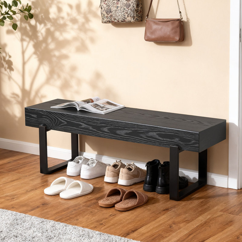 Banc en bois pour la chambre à coucher à l'extrémité du lit, bancs de table de cuisine d'intérieur de ferme, banc à chaussures moderne polyvalent pour le vestibule