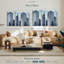 Holiday «Mid-Century Arches Blue Gold Canvas Print» sur-1069736845