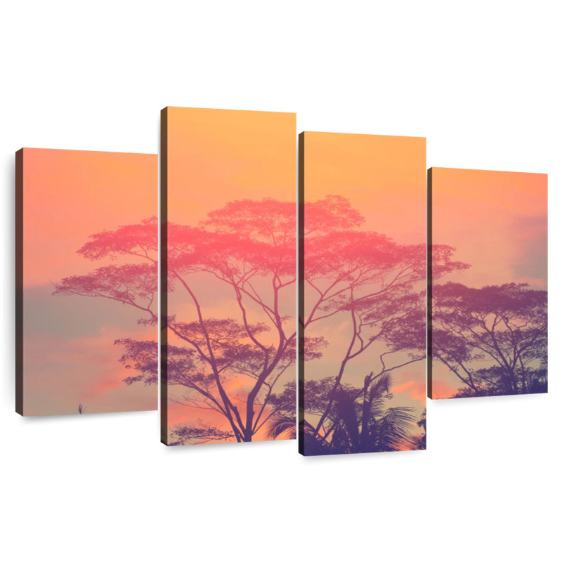 African Trees Silhouette