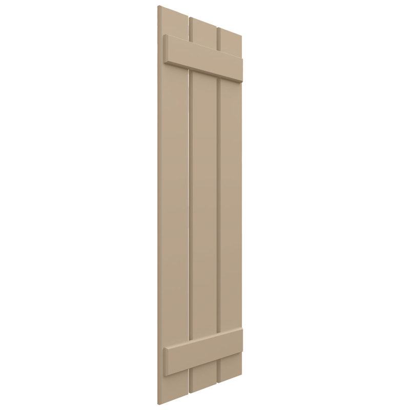 Volets en composite à trois planches EnduraCore l 17 1/8 po x H 38 po, bleu nuit sans étoile (par paire - quincaillerie non incluse)