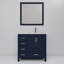 Ensemble de meuble-lavabo décalé à droite 36 po x P 22 po jacques, robinet et miroir 34 po.-66637673-90700291